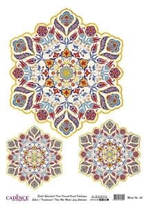 Cadence Desenli Altın Varak Pirinç Dekoapaj Kağıdı - Model 043