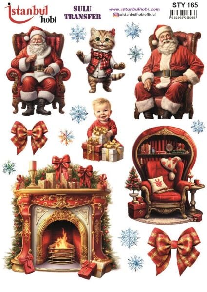 Yılbaşı Sulu Transfer 25x35cm STY165