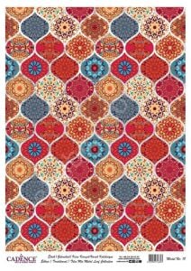 Cadence Desenli Gümüş Varak Pirinç Dekoapaj Kağıdı - Model 018