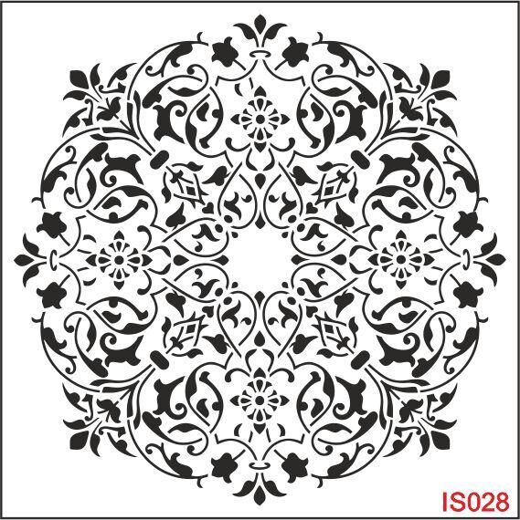 İslami Temalı Desenler Stencil Şablon (30X30) İS-028
