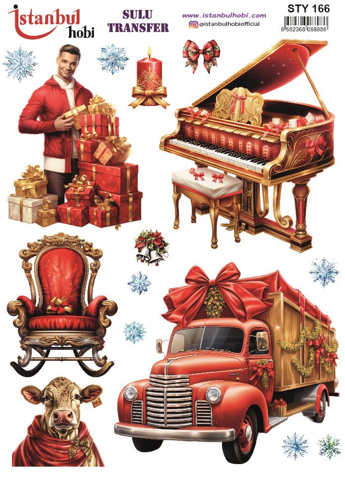 Yılbaşı Sulu Transfer 25x35cm STY166