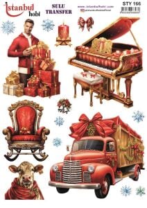 Yılbaşı Sulu Transfer 25x35cm STY166