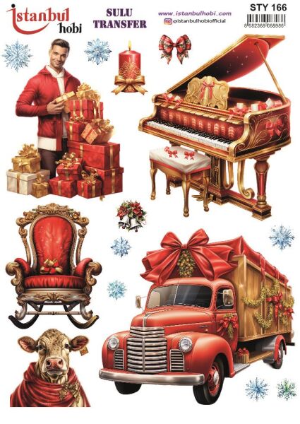 Yılbaşı Sulu Transfer 25x35cm STY166