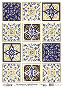 Cadence Desenli Altın Varak Pirinç Dekoapaj Kağıdı - Model 047