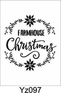 Yazı Desenler Stencil Şablon (25x25) YZ-097