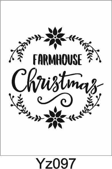 Yazı Desenler Stencil Şablon (25x25) YZ-097