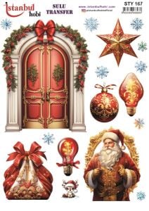 Yılbaşı Sulu Transfer 25x35cm STY167