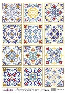 Cadence Desenli Altın Varak Pirinç Dekoapaj Kağıdı - Model 051