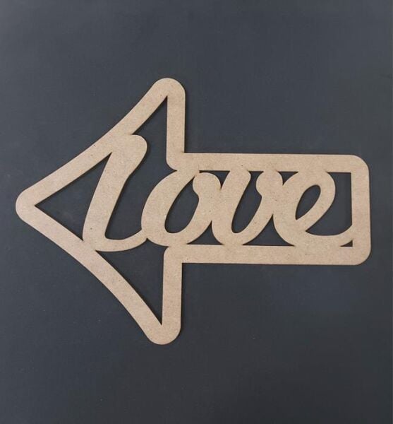 Ahşap Love Yön İşareti 30x22cm