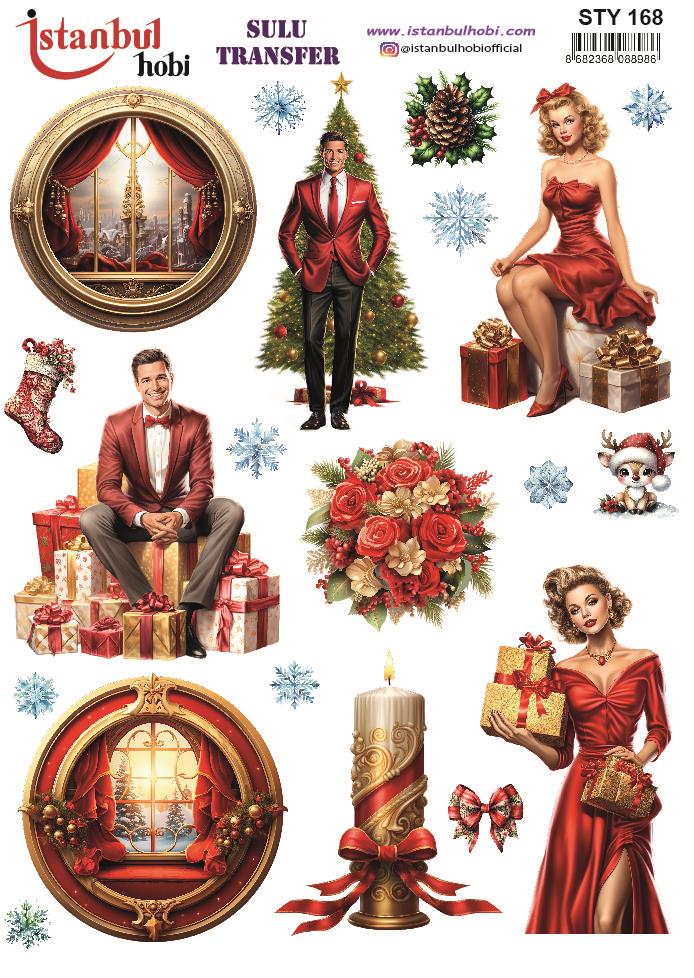 Yılbaşı Sulu Transfer 25x35cm STY168