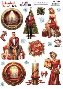 Yılbaşı Sulu Transfer 25x35cm STY168
