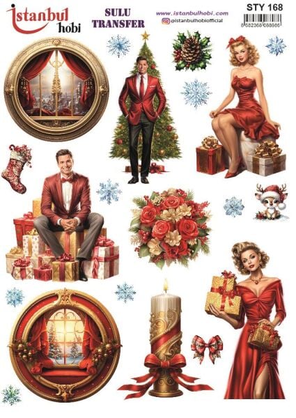Yılbaşı Sulu Transfer 25x35cm STY168