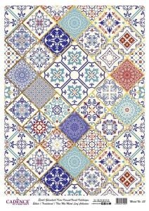 Cadence Desenli Altın Varak Pirinç Dekoapaj Kağıdı - Model 053