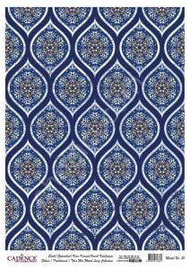 Cadence Desenli Gümüş Varak Pirinç Dekoapaj Kağıdı - Model 021