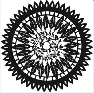 Yuvarlak Desen Stencil Şablon (30x30) KE-105