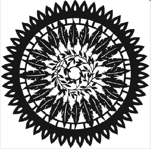Yuvarlak Desen Stencil Şablon (30x30) KE-105
