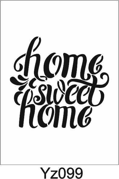 Yazı Desenler Stencil Şablon (25x25) YZ-099