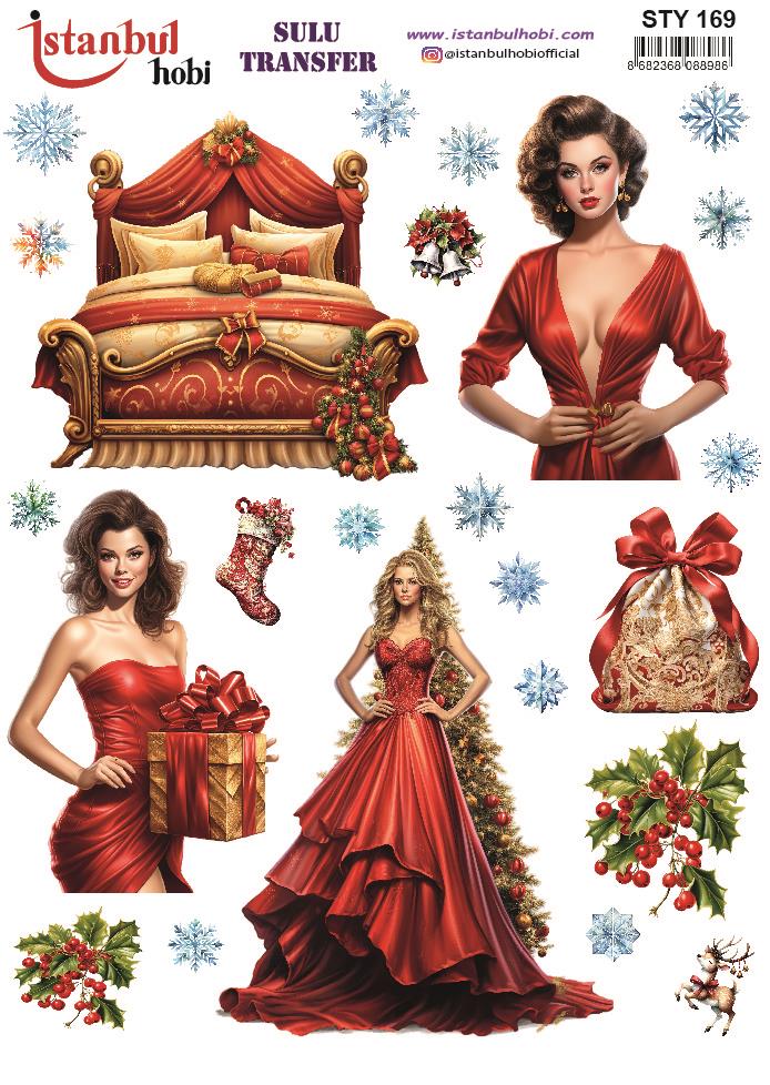 Yılbaşı Sulu Transfer 25x35cm STY169