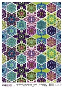 Cadence Desenli Gümüş Varak Pirinç Dekoapaj Kağıdı - Model 024