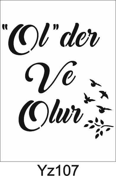 Yazı Desenler Stencil Şablon (20x20) YZ-107