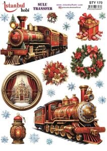 Yılbaşı Sulu Transfer 25x35cm STY170