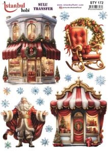 Yılbaşı Sulu Transfer 25x35cm STY172