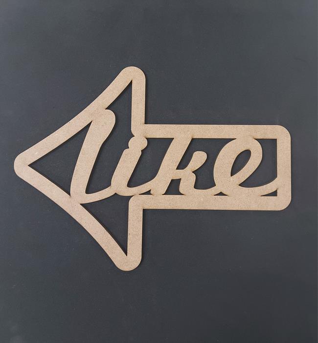 Ahşap Like Yön İşareti 30x22cm