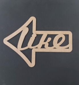 Ahşap Like Yön İşareti 30x22cm