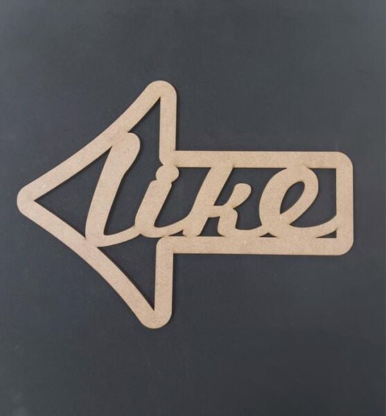 Ahşap Like Yön İşareti 30x22cm