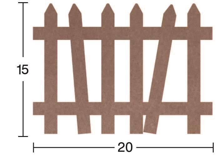 Ahşap Kırık Çit H-87