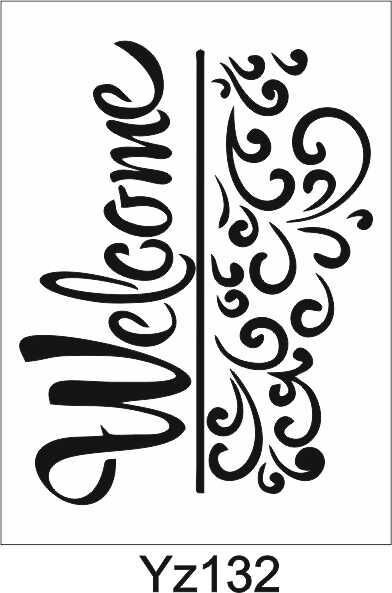 Yazı Desenler Stencil Şablon (15x20) YZ-132