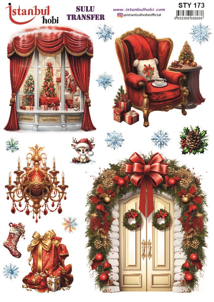 Yılbaşı Sulu Transfer 25x35cm STY173