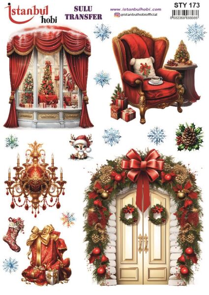 Yılbaşı Sulu Transfer 25x35cm STY173