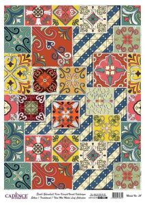 Cadence Desenli Gümüş Varak Pirinç Dekoapaj Kağıdı - Model 028