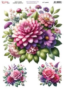 Pirinç Dekopaj Kağıdı 30x42cm PT-4092 Çiçek