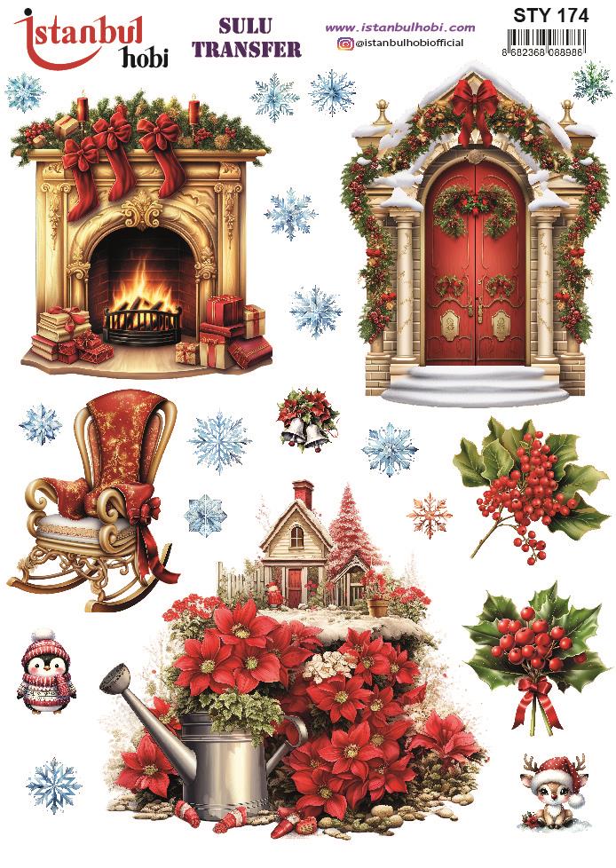 Yılbaşı Sulu Transfer 25x35cm STY174