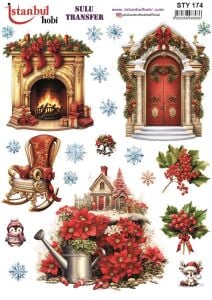 Yılbaşı Sulu Transfer 25x35cm STY174