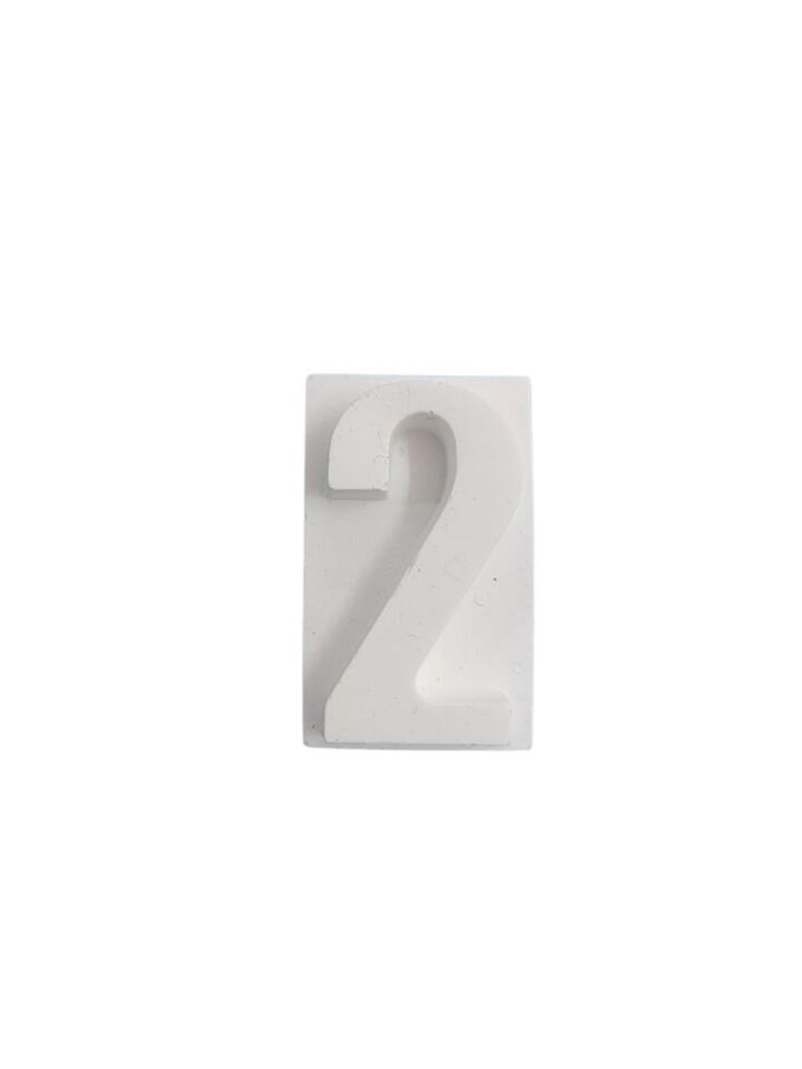 Boyanabilir Rakam Obje - 2 - (İki) 4,5x2,7cm