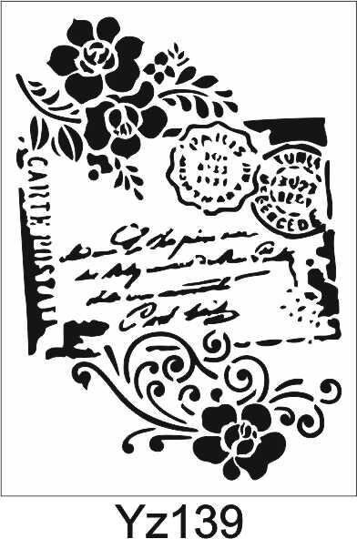Yazı Desenler Stencil Şablon (25x35) YZ-139
