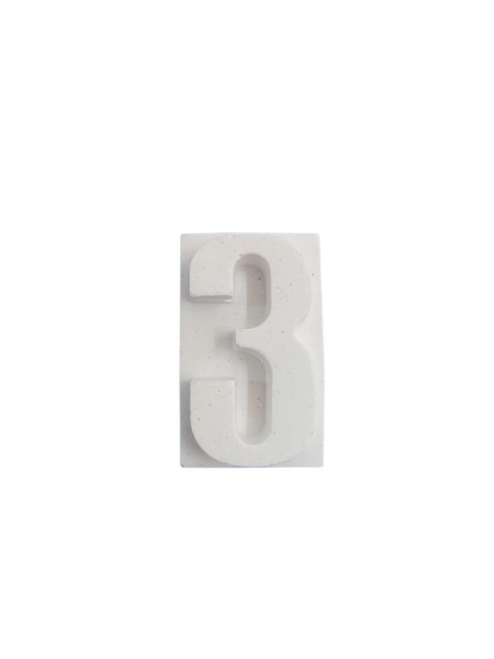 Boyanabilir Rakam Obje - 3 - (Üç) 4,5x2,7cm