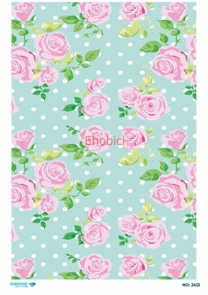 Diamond Pirinç Dekopaj Kağıdı - 2412