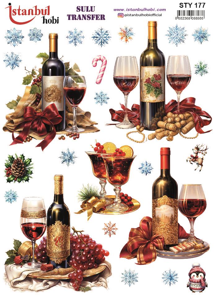 Yılbaşı Sulu Transfer 25x35cm STY177