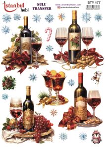 Yılbaşı Sulu Transfer 25x35cm STY177