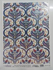 Cadence Desenli Gümüş Varak Pirinç Dekoapaj Kağıdı - Model 036