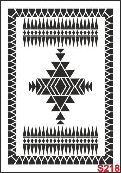 Diğer Karışık Desenler Stencil Şablon (21x30) S-218