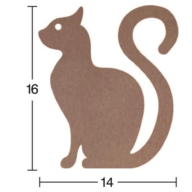 Ahşap Uzun Kuyruklu Kedi H-66