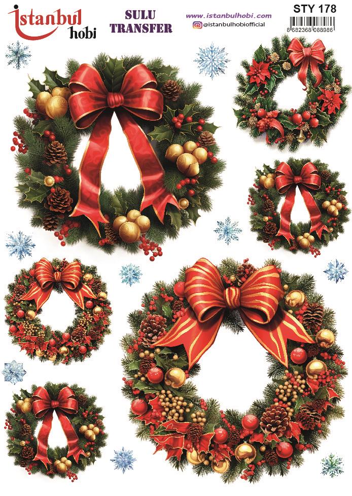 Yılbaşı Sulu Transfer 25x35cm STY178