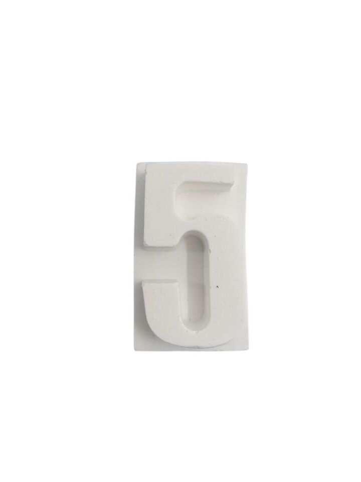 Boyanabilir Rakam Obje - 5 - (Beş) 4,5x2,7cm