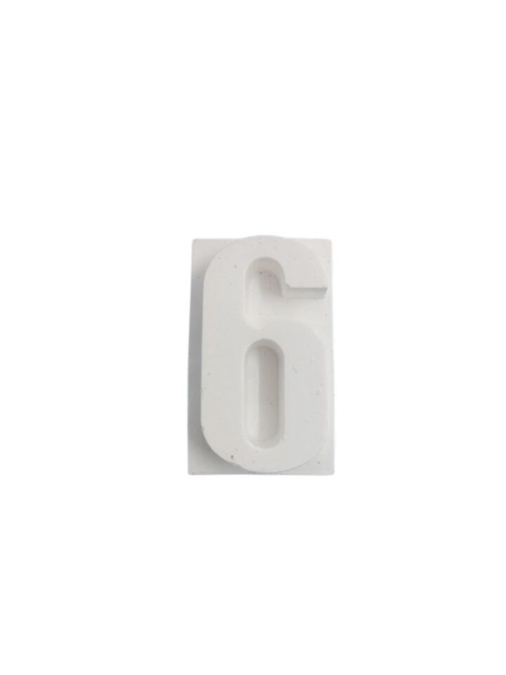 Boyanabilir Rakam Obje - 6 - (Altı) 4,5x2,7cm