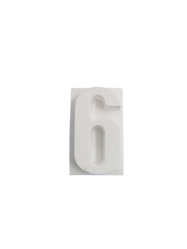 Boyanabilir Rakam Obje - 6 - (Altı) 4,5x2,7cm
